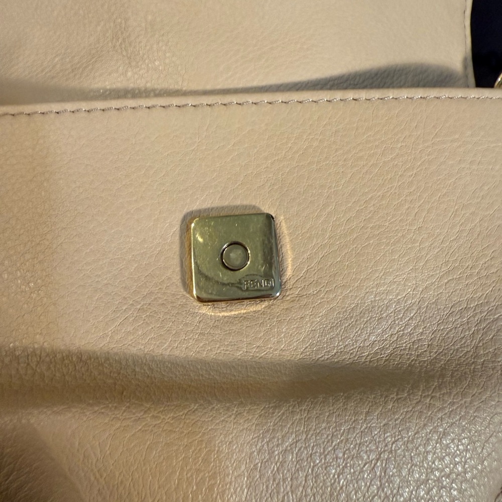 Fendi Beige Crossbody Bag with Gold Chain - Picture 16 of 17